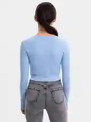 Бордовый топ с длинным рукавом, укороченный, в рубчик