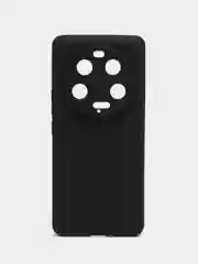 Черный чехол для Xiaomi 13 Ultra силиконовый BROSCORP матовый, тонкий, бортик-защита вокруг камер