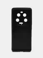 Черный чехол для Xiaomi 13 Ultra силиконовый BROSCORP матовый, тонкий, бортик-защита вокруг камер