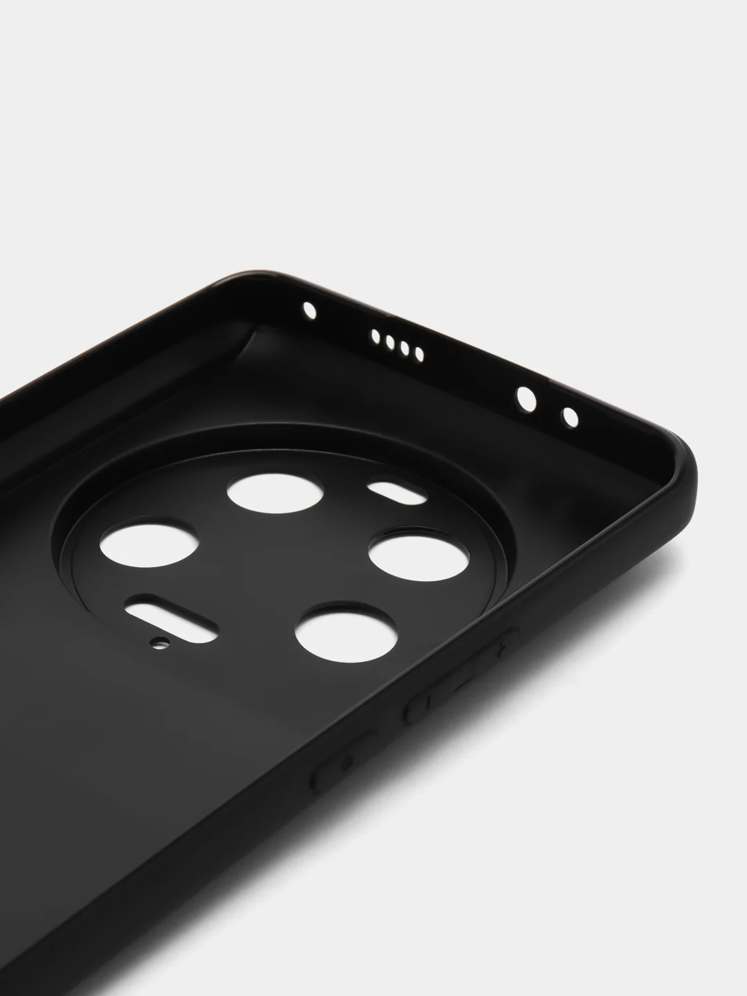 Черный чехол для Xiaomi 13 Ultra силиконовый BROSCORP матовый, тонкий, бортик-защита вокруг камер