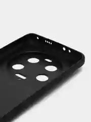 Черный чехол для Xiaomi 13 Ultra силиконовый BROSCORP матовый, тонкий, бортик-защита вокруг камер