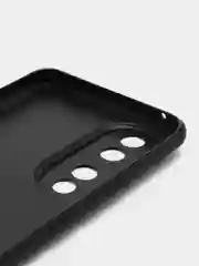 Черный чехол для Honor 90 силиконовый BROSCORP  матовый тонкий, с бортиком, защитой вокруг камер