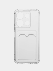 Противоударный чехол BROSCORP для Infinix Note 30i, силиконовый, с карманом для карт