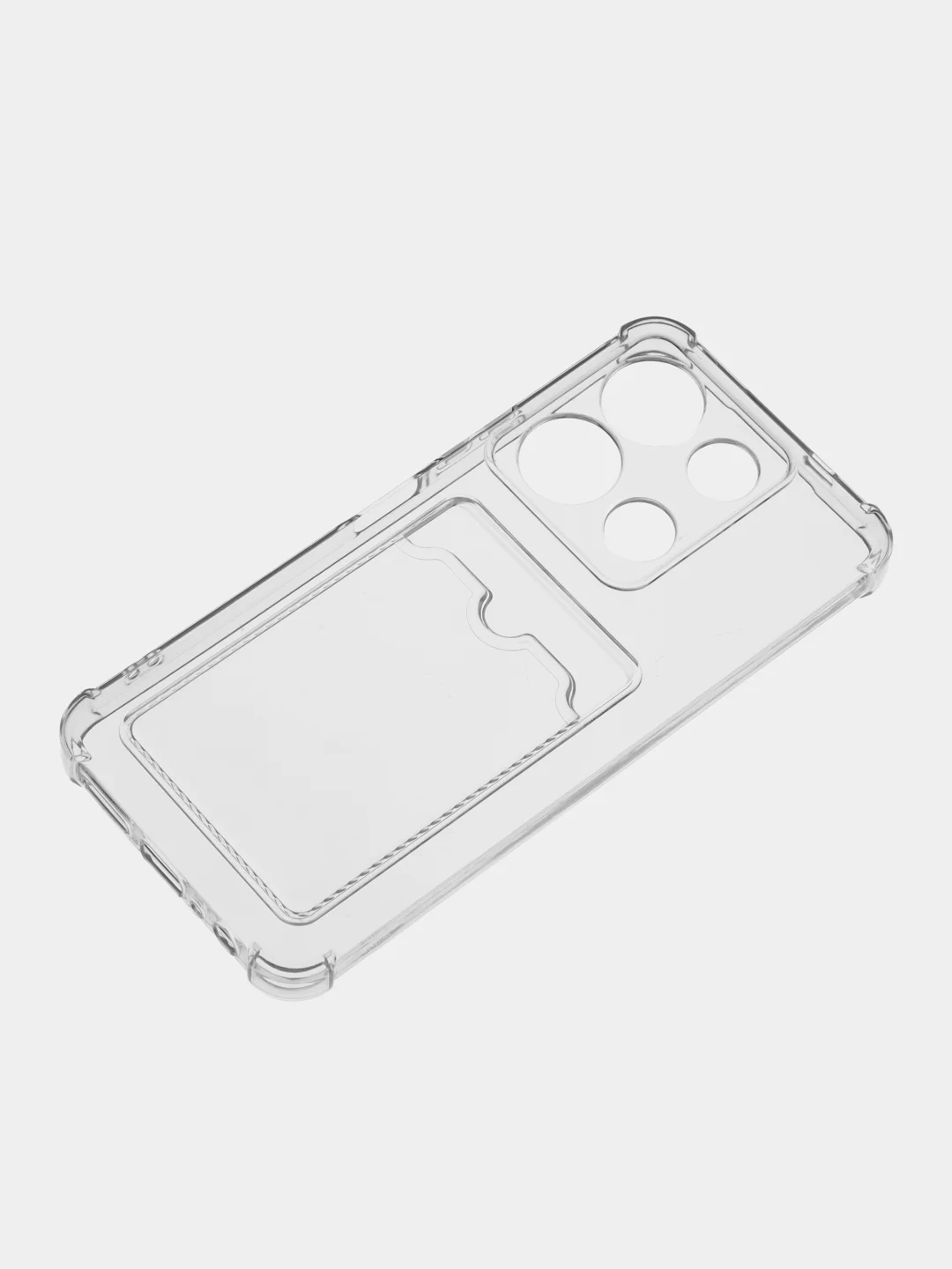Прозрачный противоударный чехол BROSCORP для Infinix Note 30i, силиконовый, с карманом для карт