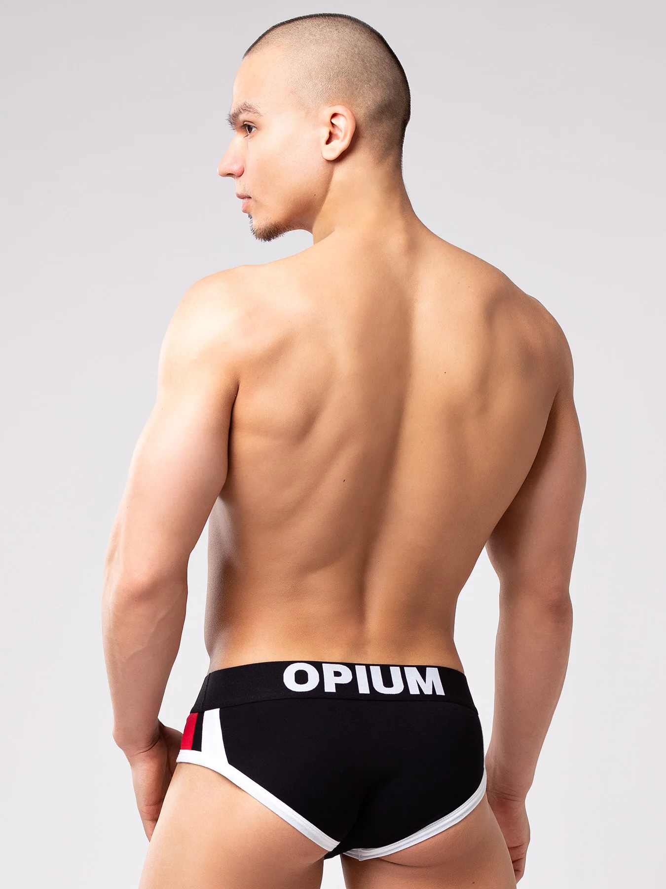 Черный трусы мужские слипы OPIUM