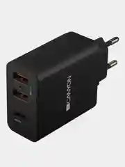 Сетевое зарядное устройство Canyon H-08, 2xUSB, 1xPD, 30W