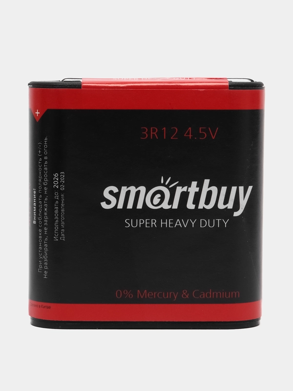 Батарейка Smartbuy 3R12, квадрат, 4,5V