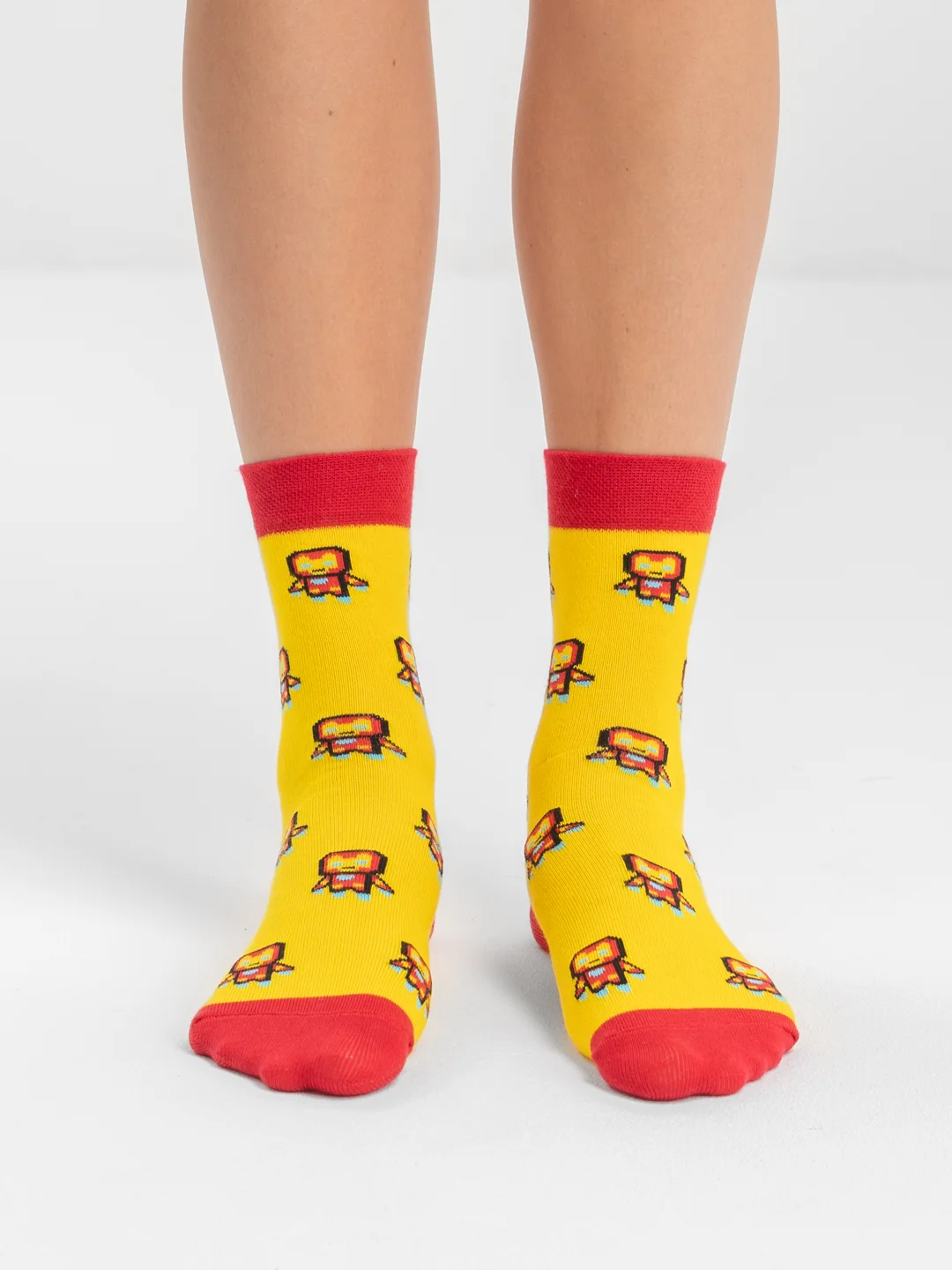 Красный носки Stereo Socks женские с принтом