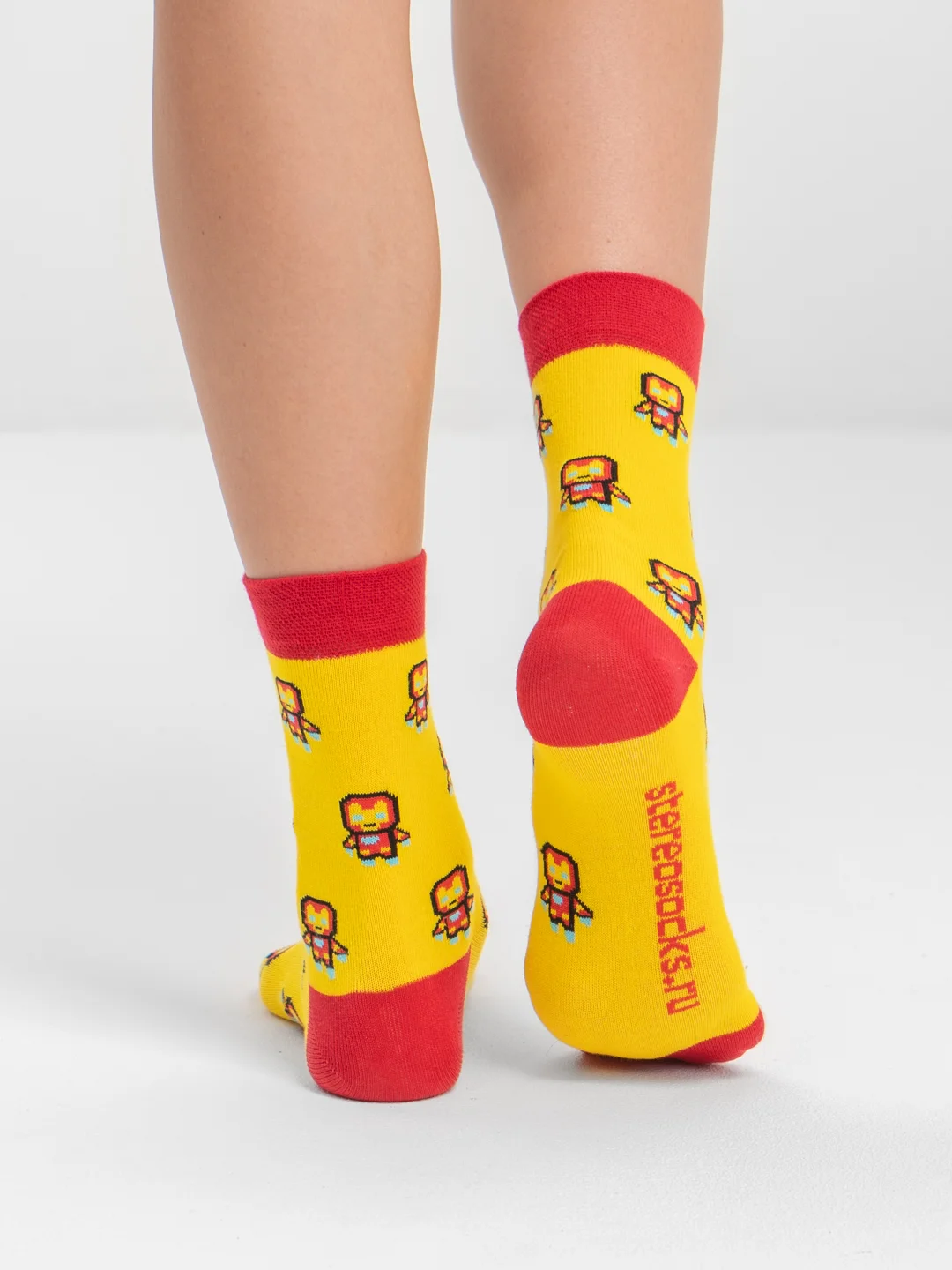 Красный носки Stereo Socks женские с принтом