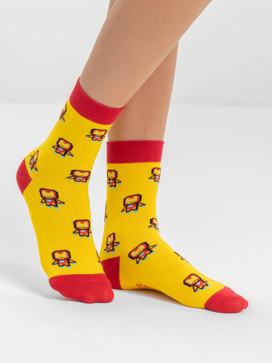Красный носки Stereo Socks женские с принтом