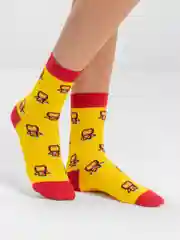 Красный носки Stereo Socks женские с принтом
