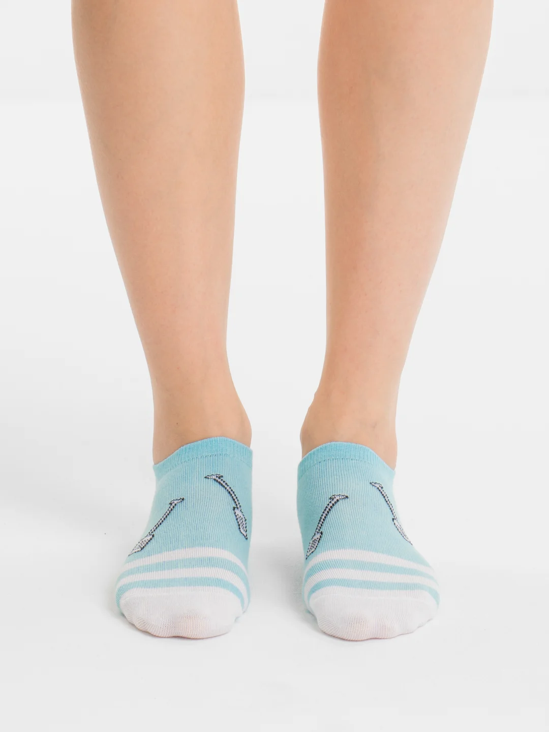 Голубой носки женские короткие POOPSOCKS