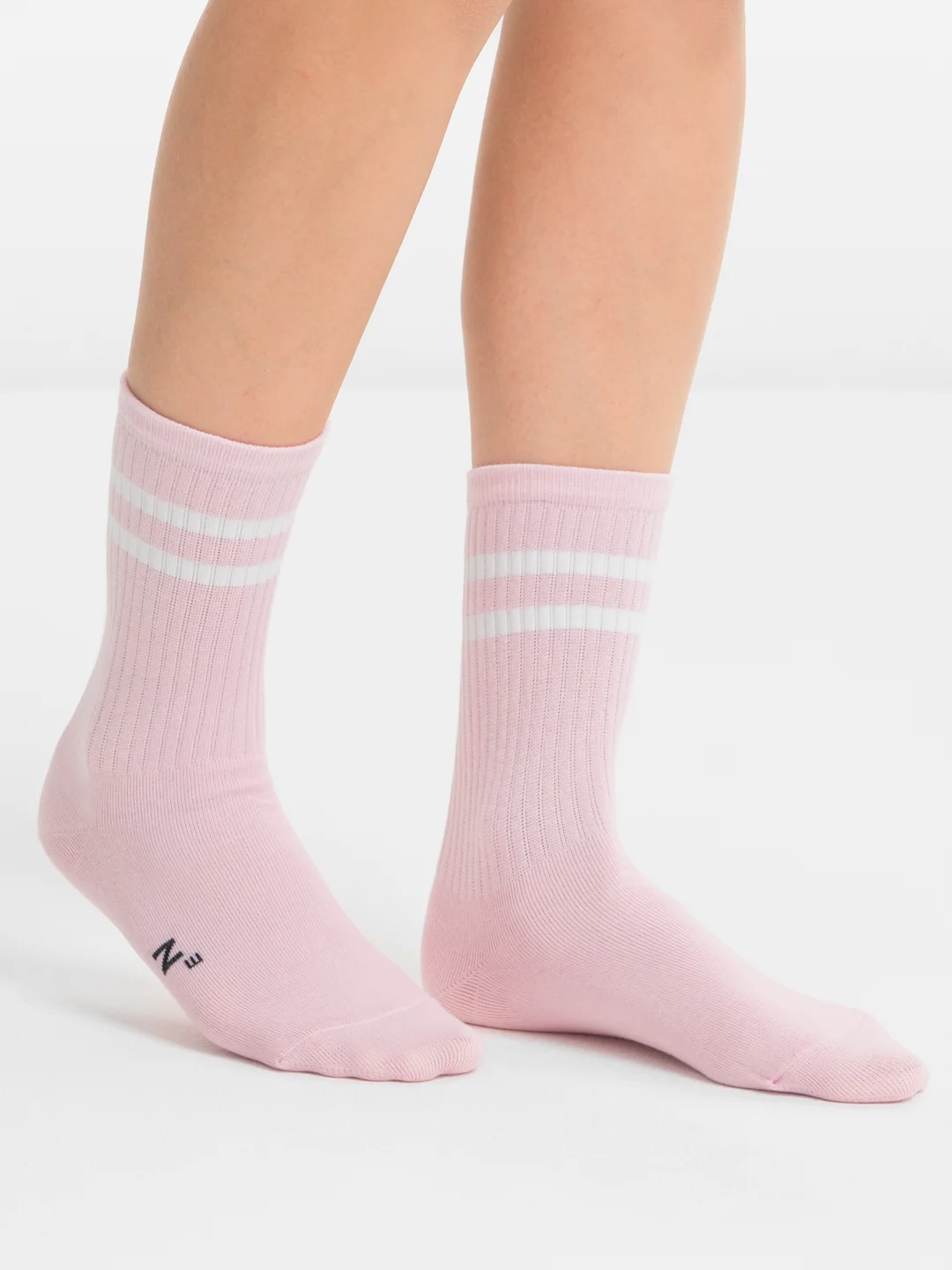 Носки Nicenonice Lite "Две полосы: 1010 White-White"
