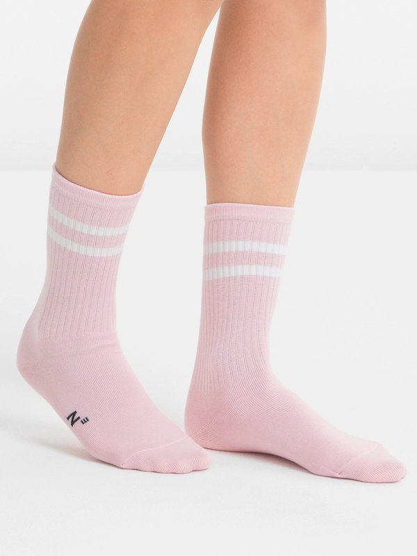 Носки Nicenonice Lite "Две полосы: 1010 White-White"