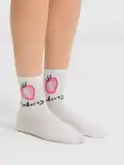 Желтый женские носки с фруктами