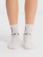 Желтый женские носки с фруктами