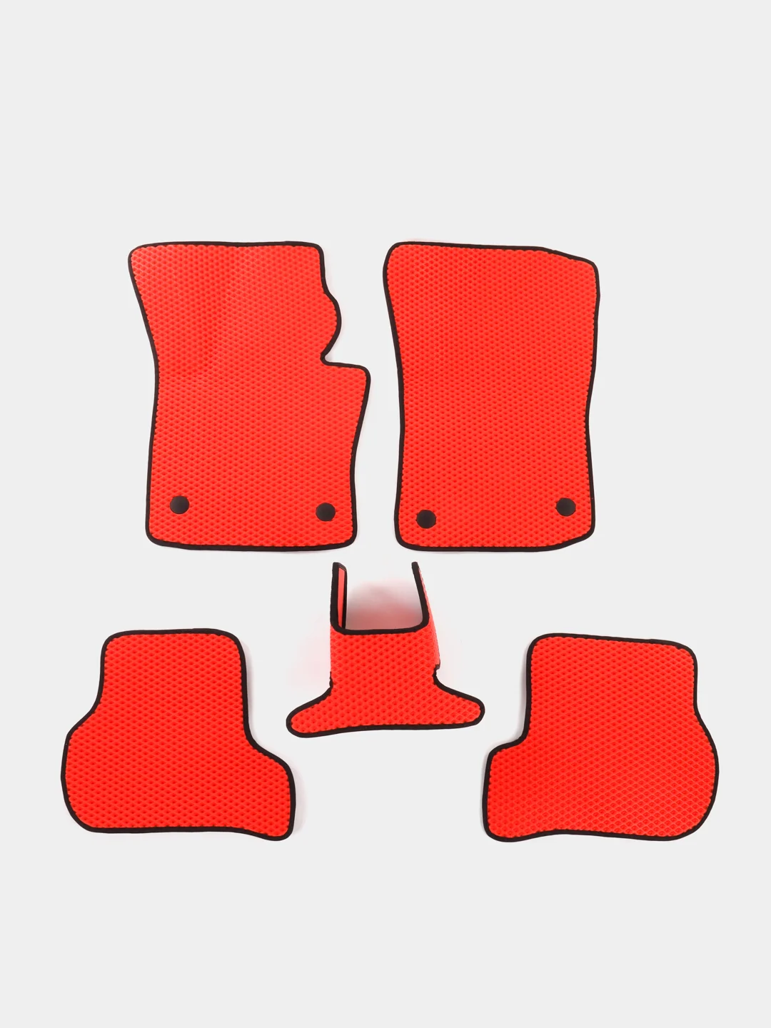 Красный автомобильные 3D-коврики EVA / ЕВА / ЭВА для Seat Leon 2 поколение / Сеат Леон 2