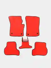 Красный автомобильные 3D-коврики EVA / ЕВА / ЭВА для Seat Leon 2 поколение / Сеат Леон 2