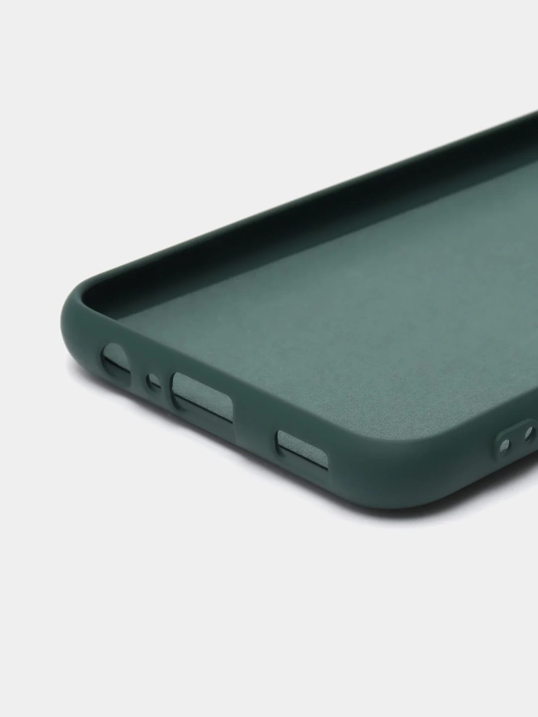 Тёмно-зелёный чехол силиконовый для Samsung Galaxy A02s, Silicone Cover