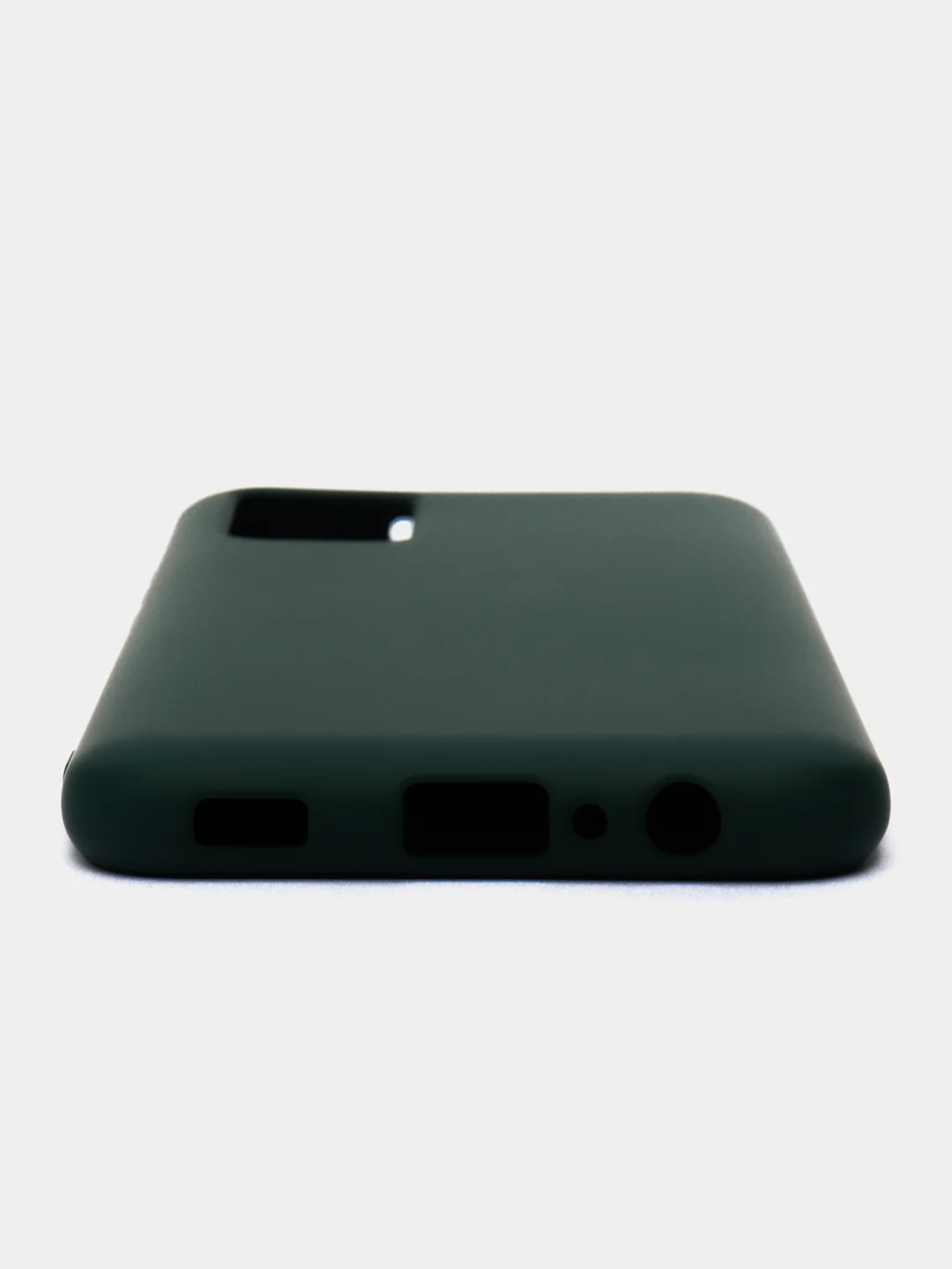 Тёмно-зелёный чехол силиконовый для Samsung Galaxy A02s, Silicone Cover