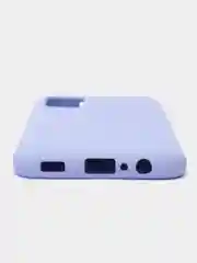 Сиреневый чехол силиконовый для Samsung Galaxy A02s, Silicone Cover