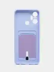 Лавандовый чехол для Infinix Smart 6 Plus / Инфиникс Смарт 6 Плюс, силиконовый, с карманом для карты