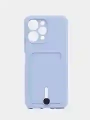 Лавандовый чехол Xiaomi Redmi 12 / Сяоми Редми 12, силиконовый с карманом для карты