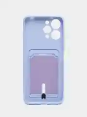 Лавандовый чехол Xiaomi Redmi 12 / Сяоми Редми 12, силиконовый с карманом для карты