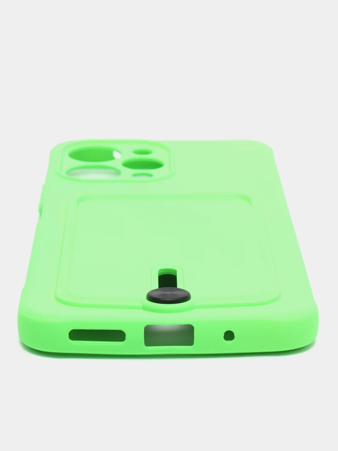 Салатовый чехол Xiaomi Redmi 12 / Сяоми Редми 12, силиконовый с карманом для карты
