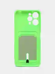 Салатовый чехол Xiaomi Redmi 12 / Сяоми Редми 12, силиконовый с карманом для карты