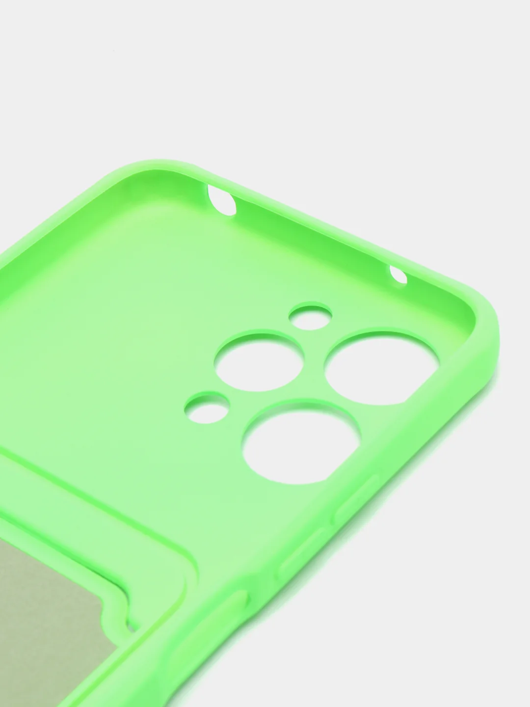Салатовый чехол Xiaomi Redmi 12 / Сяоми Редми 12, силиконовый с карманом для карты