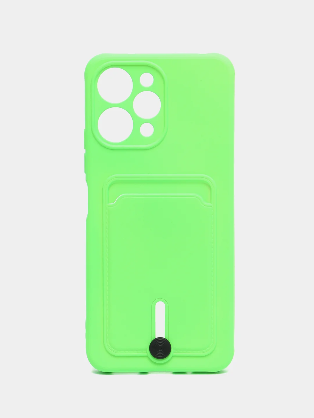 Салатовый чехол Xiaomi Redmi 12 / Сяоми Редми 12, силиконовый с карманом для карты