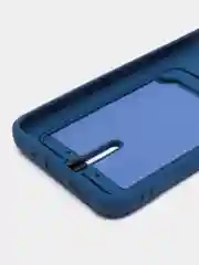 Темно-синий чехол Xiaomi Redmi 12 / Сяоми Редми 12, силиконовый с карманом для карты