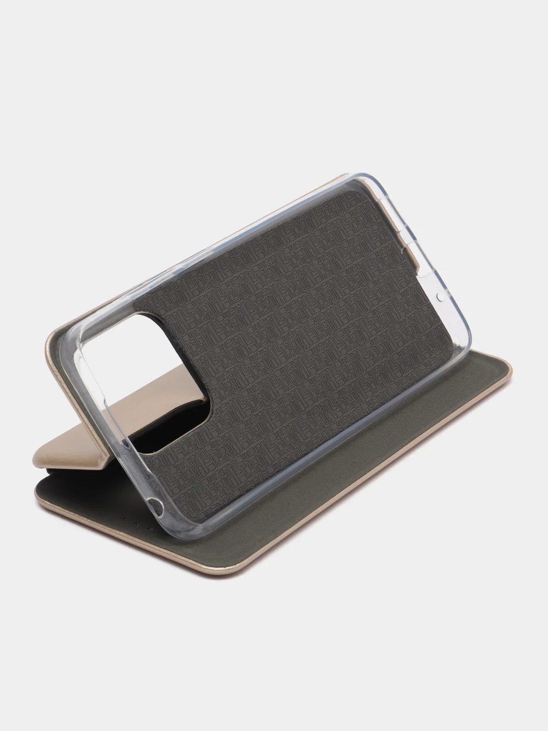 Золотой чехол-книжка для Xiaomi Redmi 12C / Сяоми Редми 12С