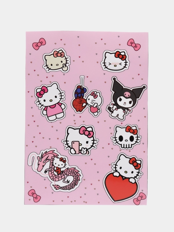Набор виниловых стикеров "Hello Kitty" (Хеллоу Китти), стикерпак, самоклеящиеся наклейки