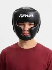 Черный шлем боксерский Reyvel Vinil