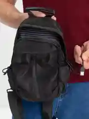 Черный мужской рюкзак косой с USB зарядкой, сумка нагрудная, сумка-ранец, сумка-мессенджер