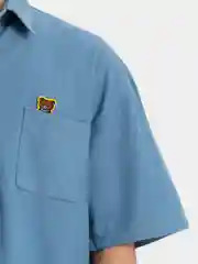 Голубой мужская рубашка, повседневная