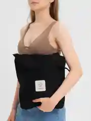 Черный вельветовый шоппер