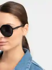 Черный солнцезащитные очки, круглые