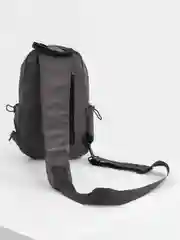 Серый мужской рюкзак косой с USB зарядкой, сумка нагрудная, сумка-ранец, сумка-мессенджер