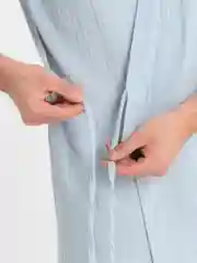 Голубой халат мужской муслин