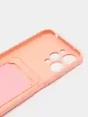 Пудровый чехол Xiaomi Redmi 12 / Сяоми Редми 12, силиконовый с карманом для карты