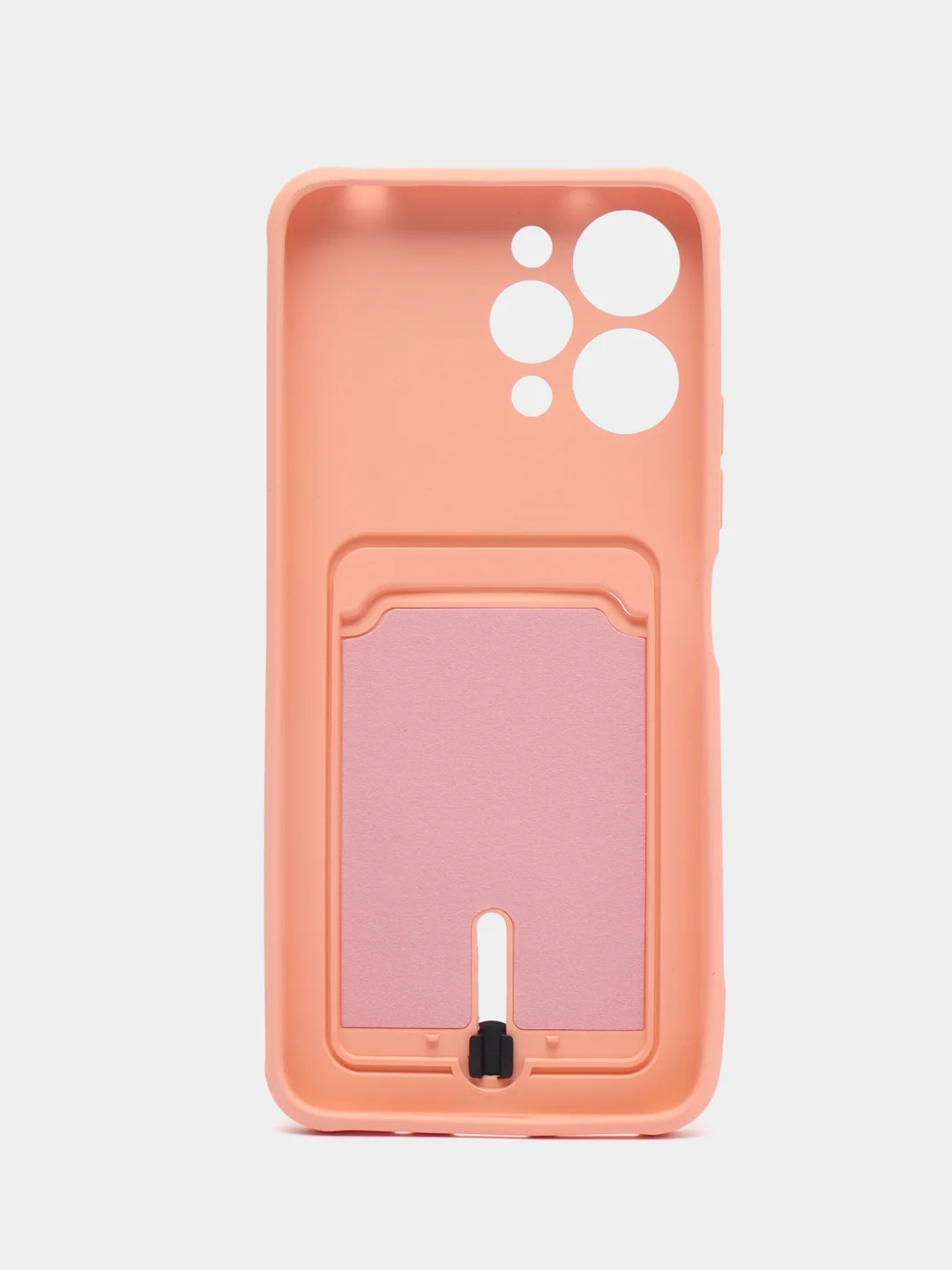 Пудровый чехол Xiaomi Redmi 12 / Сяоми Редми 12, силиконовый с карманом для карты