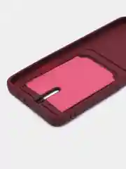 Бордовый чехол Xiaomi Redmi 12 / Сяоми Редми 12, силиконовый с карманом для карты