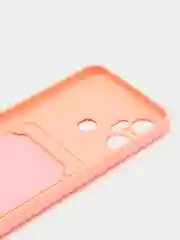 Коралловый чехол для Infinix Smart 6 Plus / Инфиникс Смарт 6 Плюс, силиконовый, с карманом для карты