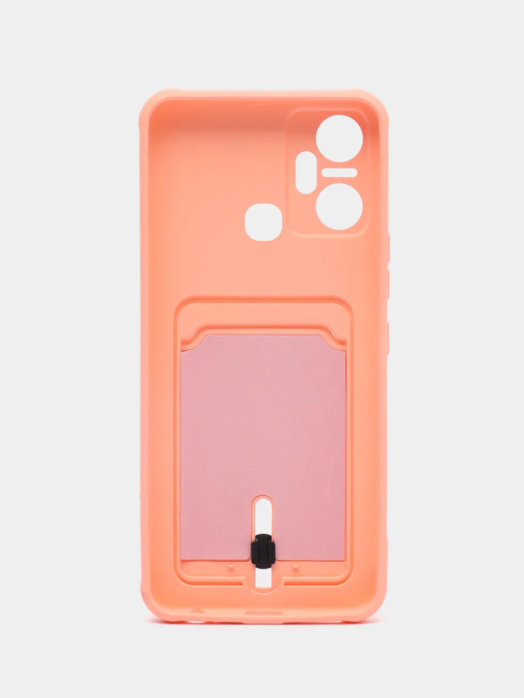 Коралловый чехол для Infinix Smart 6 Plus / Инфиникс Смарт 6 Плюс, силиконовый, с карманом для карты