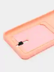 Коралловый чехол для Infinix Smart 6 Plus / Инфиникс Смарт 6 Плюс, силиконовый, с карманом для карты