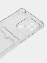 Прозрачный чехол для Xiaomi Redmi 10C / Poco C40, Сяоми Редми 10С, прозрачный, с карманом для карты
