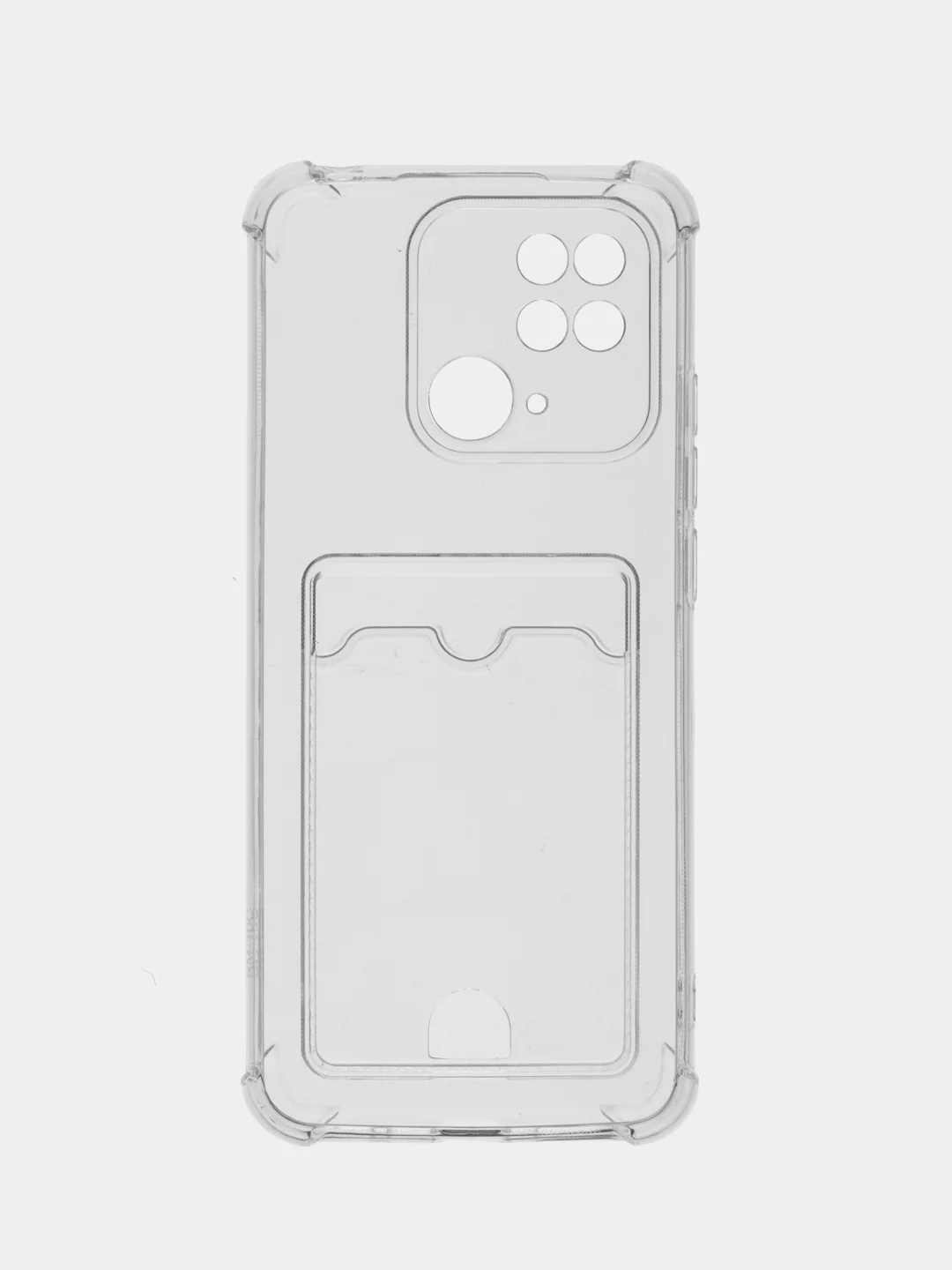 Прозрачный чехол для Xiaomi Redmi 10C / Poco C40, Сяоми Редми 10С, прозрачный, с карманом для карты